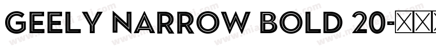GEELY Narrow bold 20字体转换